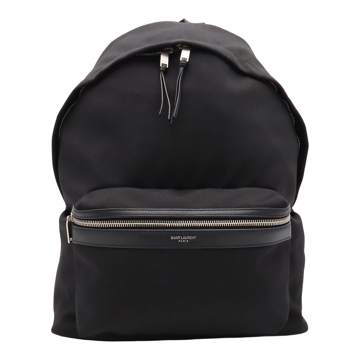 Saint Laurent Paris YSL City Backpack Nylon Canvas Black