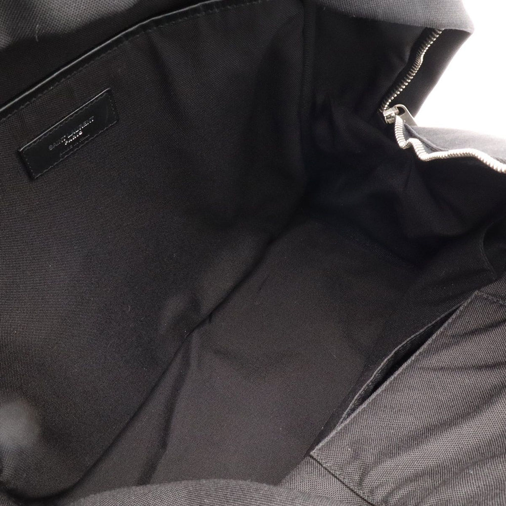 Saint Laurent Paris YSL City Backpack Nylon Canvas Black — view 8