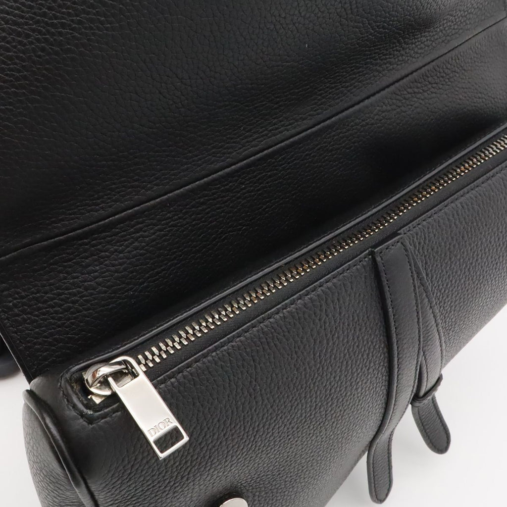 Dior Saddle Bag Leather Canvas Black — view 6