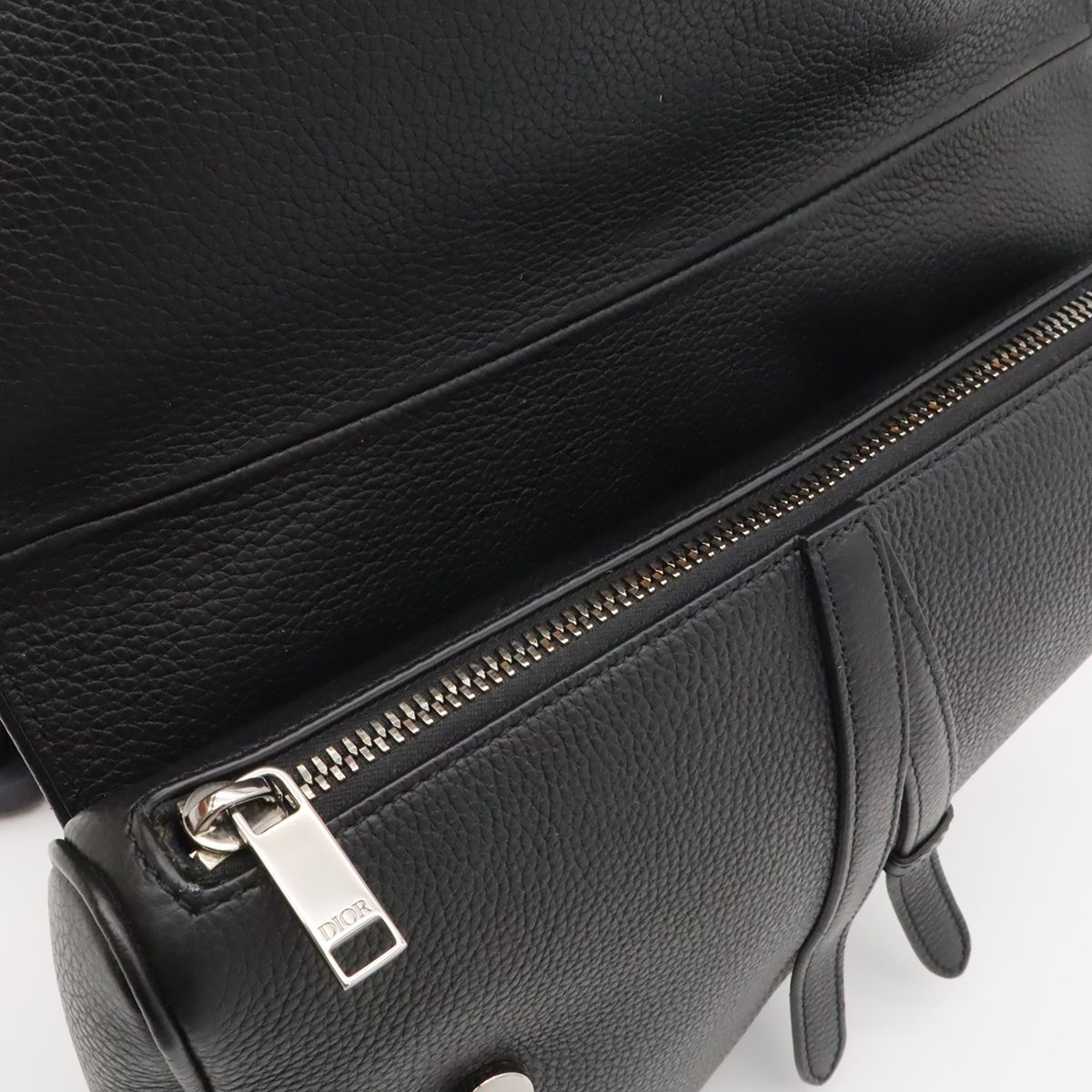 Dior Saddle Bag Leather Canvas Black — view 6