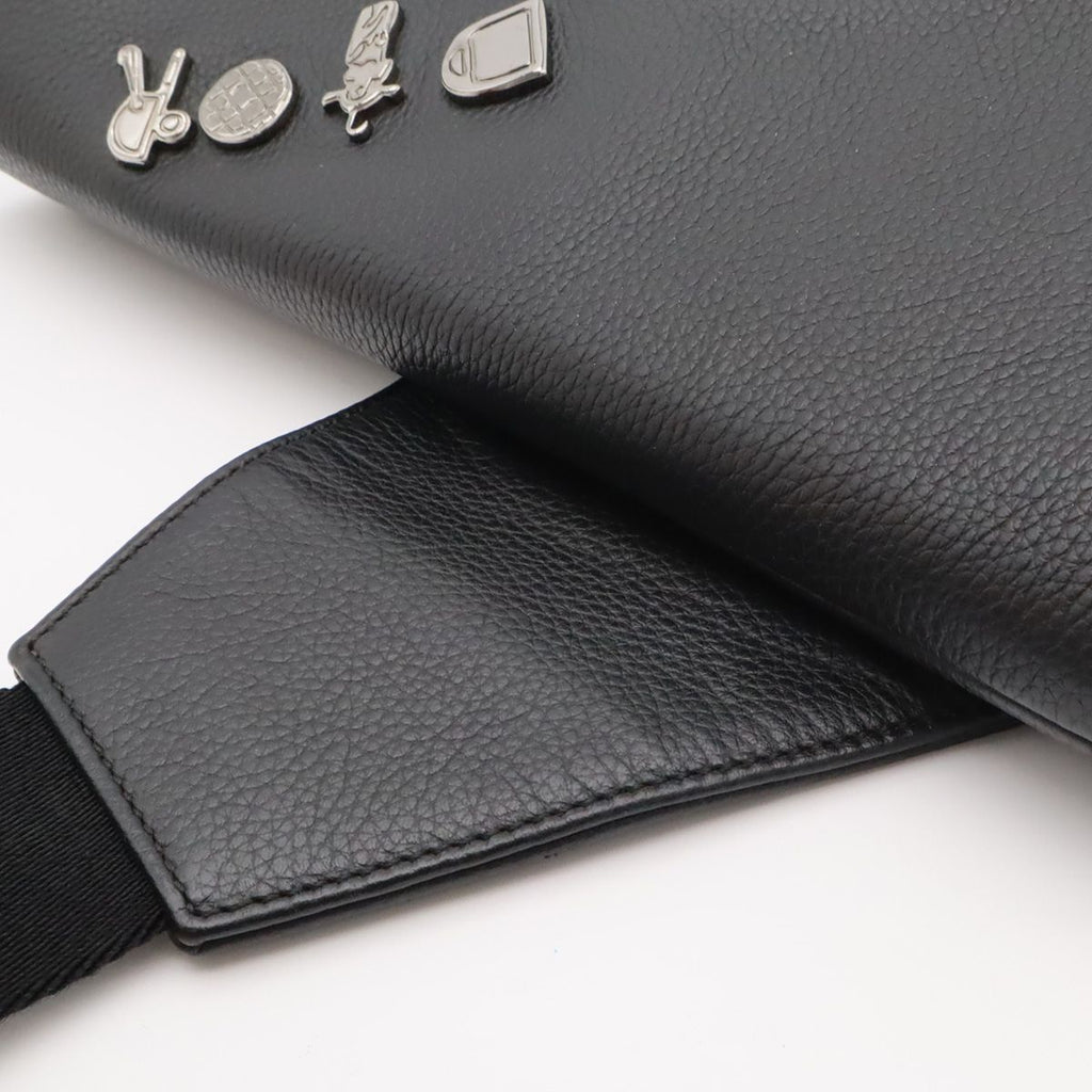 Dior Saddle Bag Leather Canvas Black — view 8