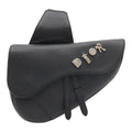 Dior Saddle Bag Leather Canvas Black