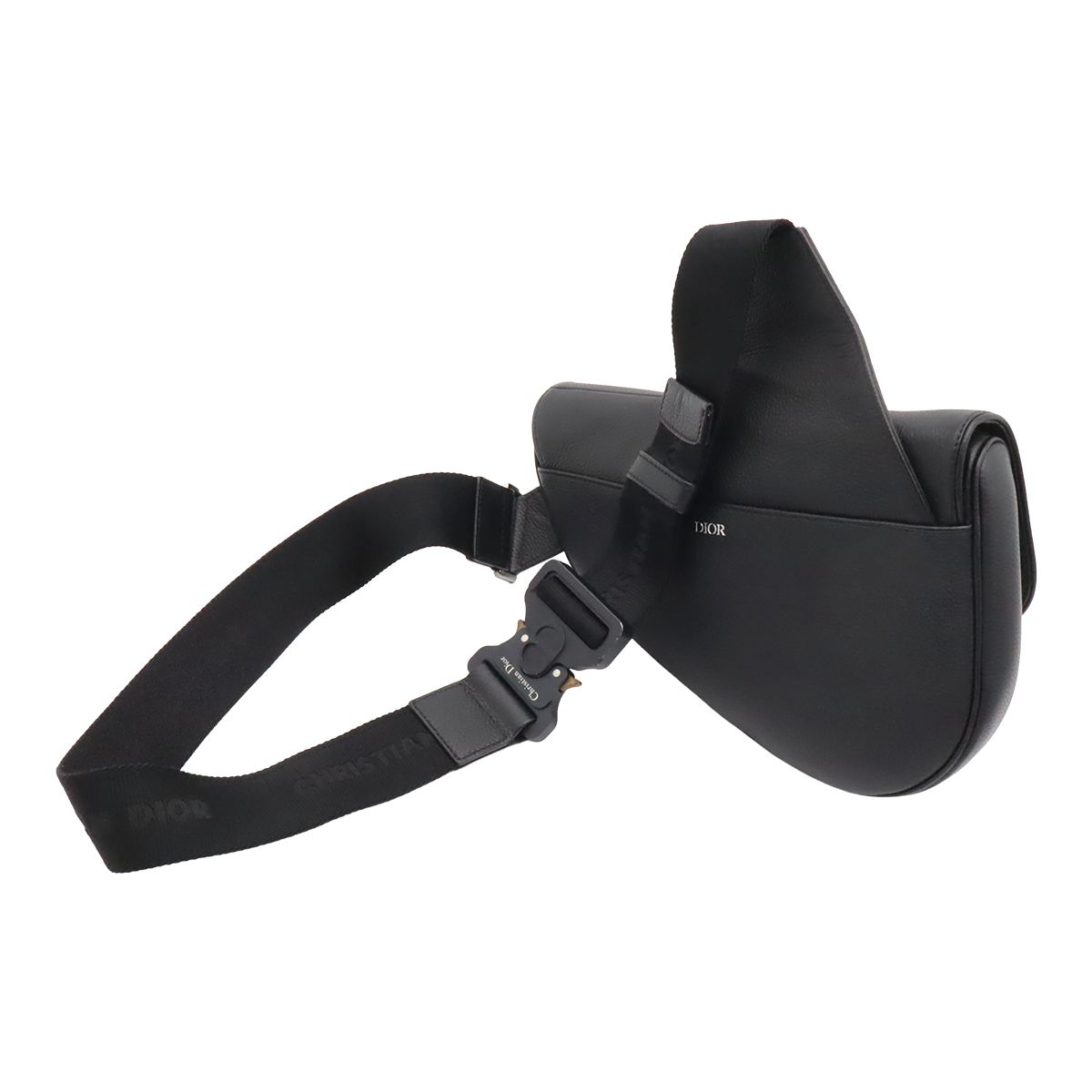 Dior Saddle Bag Leather Canvas Black — view 2