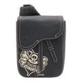 Dior Saddle Mini Bag Shawn Stussy Collaboration Leather Skull Black