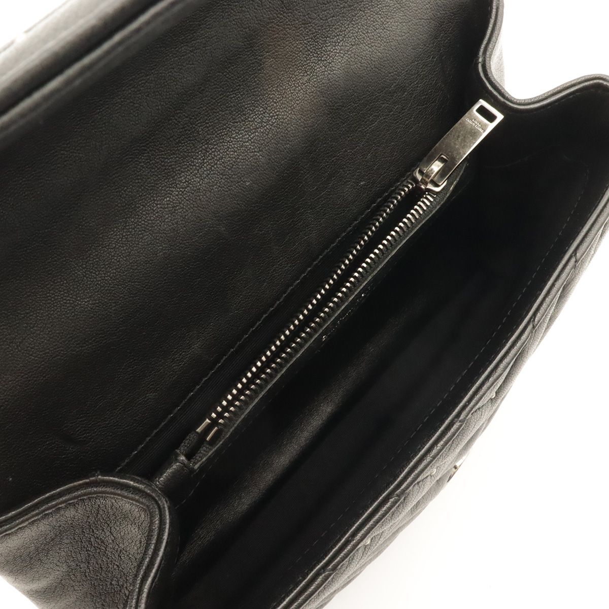 Saint Laurent Paris YSL Carre Medium Shoulder Bag 2-Way Leather Black — view 5