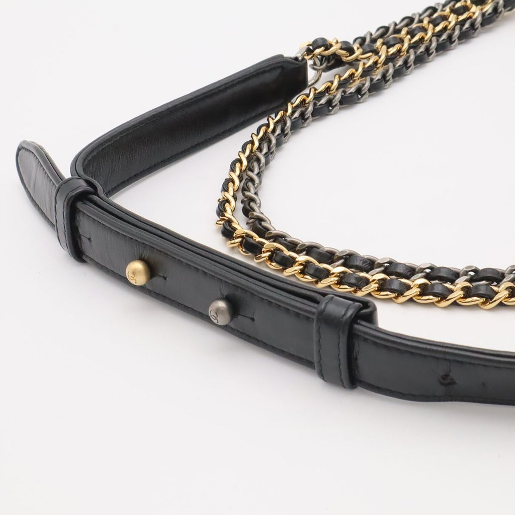 Chanel Gabrielle de Chanel Tweed Small Hobo Shoulder Bag Chain Gold Black — view 4