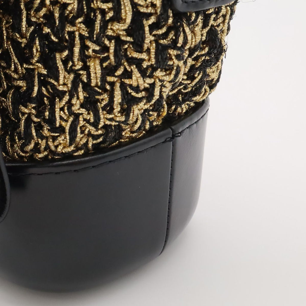 Chanel Gabrielle de Chanel Tweed Small Hobo Shoulder Bag Chain Gold Black — view 8