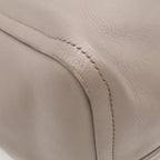 Prada Tote Bag Shoulder Leather Gray Gold — view 3