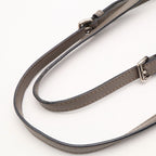 Prada Tote Bag Shoulder Leather Gray Gold — view 4