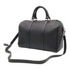 Gucci Micro Guccissima Boston Bag 2-Way Crossbody Leather Black — view 2