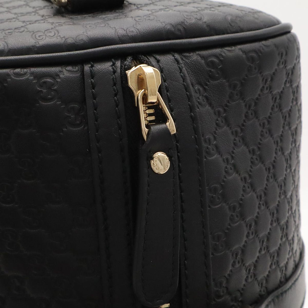 Gucci Micro Guccissima Boston Bag 2-Way Crossbody Leather Black — view 6