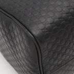 Gucci Micro Guccissima Boston Bag 2-Way Crossbody Leather Black — view 3