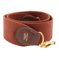 Hermes Evelyne Shoulder Strap for Only Canvas Leather Brown Gold Handbag