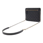 Chanel Quilted Chain Shoulder Bag Pochette Leather Black — view 2