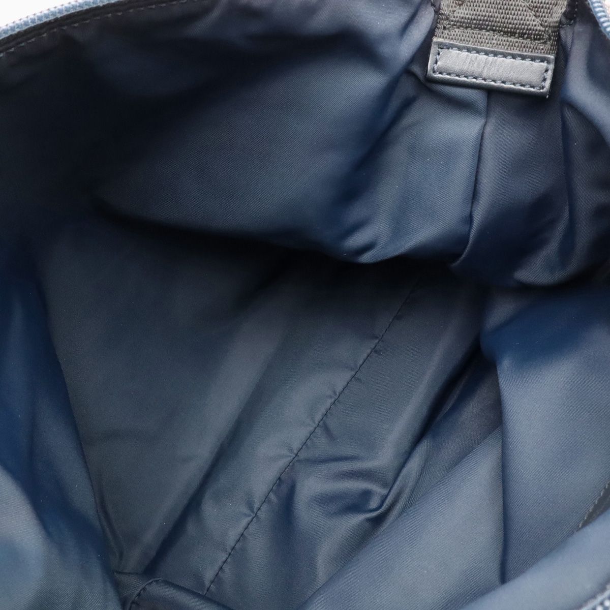 Dior Trotter Shoulder Bag Crossbody Jacquard Canvas Leather Navy Black — view 6