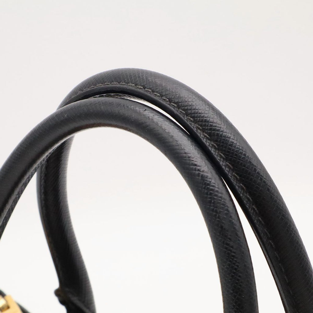 Prada Galleria Mini Bag Saffiano Leather Nero Black Gold — view 4