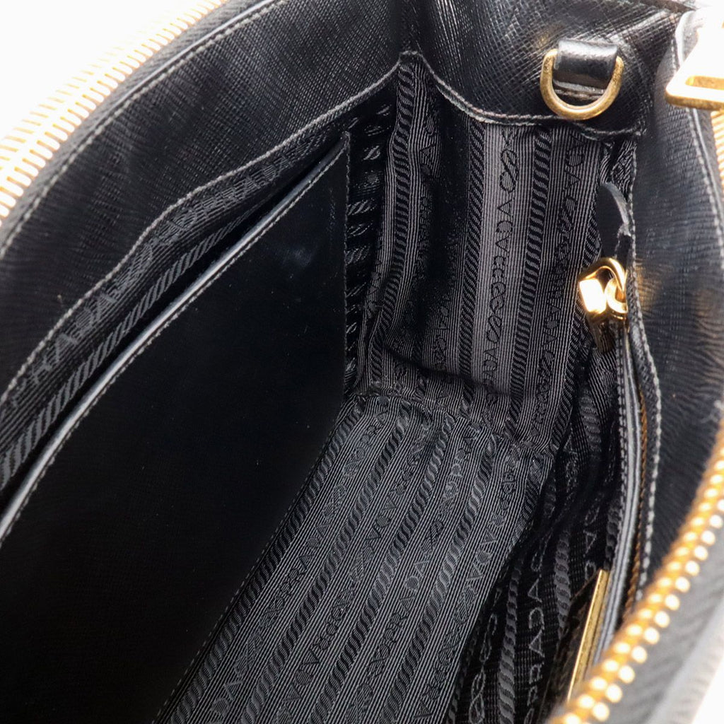 Prada Galleria Mini Bag Saffiano Leather Nero Black Gold — view 8