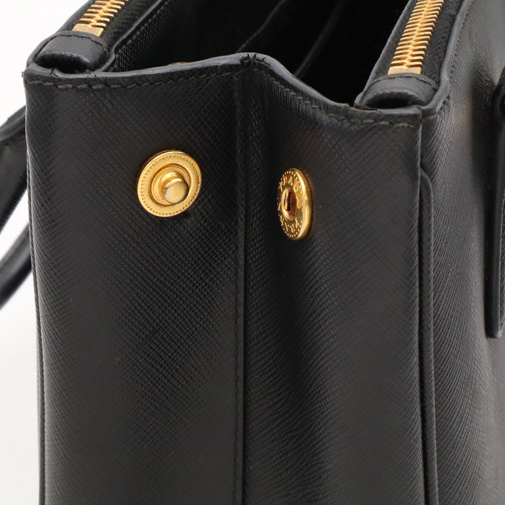 Prada Galleria Mini Bag Saffiano Leather Nero Black Gold — view 7