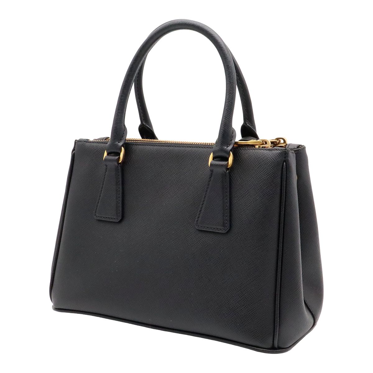 Prada Galleria Mini Bag Saffiano Leather Nero Black Gold — view 2