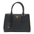 Prada Galleria Mini Bag Saffiano Leather Nero Black Gold