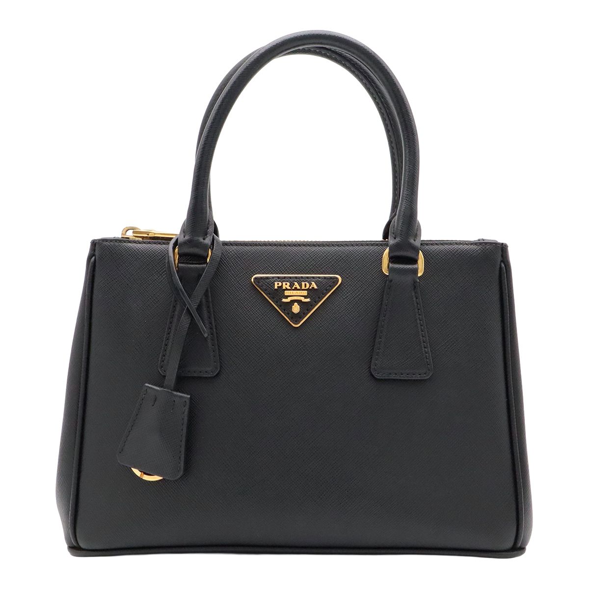 Prada Galleria Mini Bag Saffiano Leather Nero Black Gold