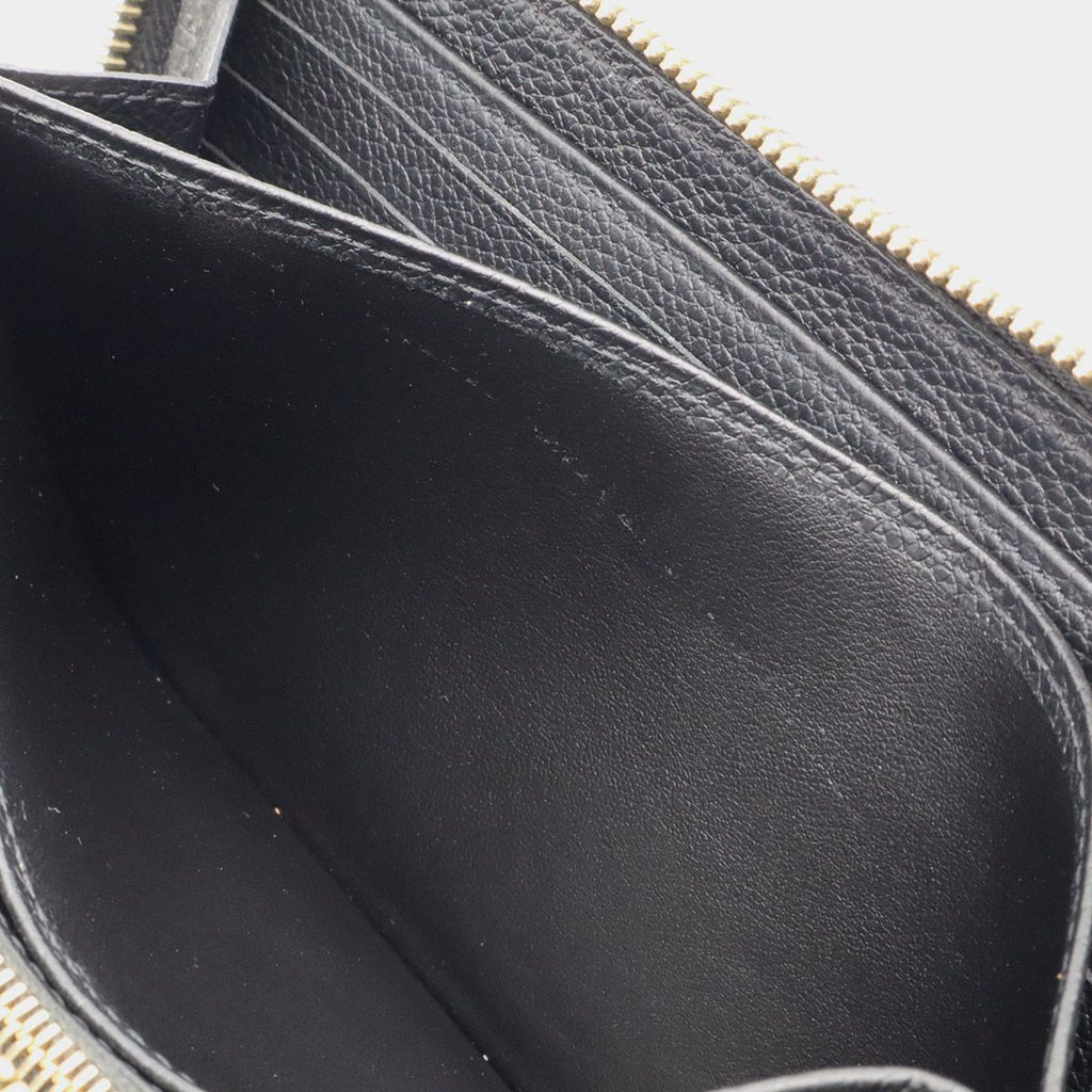 Louis Vuitton Monogram Empreinte Zippy Wallet Zip Around Leather Noir Black — view 5