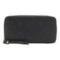 Louis Vuitton Monogram Empreinte Zippy Wallet Zip Around Leather Noir Black