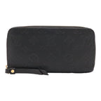Louis Vuitton Monogram Empreinte Zippy Wallet Zip Around Leather Noir Black