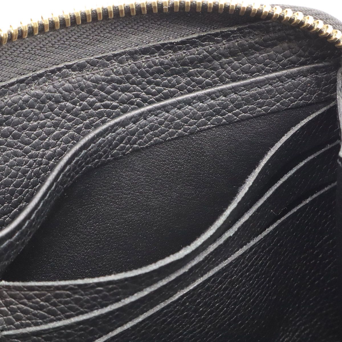 Louis Vuitton Monogram Empreinte Zippy Wallet Zip Around Leather Noir Black — view 6