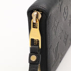 Louis Vuitton Monogram Empreinte Zippy Wallet Zip Around Leather Noir Black — view 4