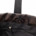 Chanel New Travel Line Tote PM Shoulder Bag Nylon Leather Brown — view 6