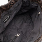 Chanel New Travel Line Tote PM Shoulder Bag Nylon Leather Brown — view 5