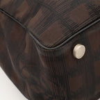 Chanel New Travel Line Tote PM Shoulder Bag Nylon Leather Brown — view 3