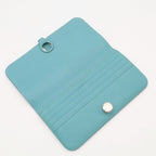 Hermes Dogon Recto Verso Long Wallet Bifold Veau Swift Blue Atoll Silver — view 6