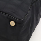 Chanel New Travel Line Tote MM Shoulder Bag Nylon Jacquard Black — view 3
