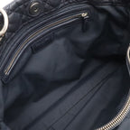 Dior Cannage Tote 2-Way Chain Shoulder Bag Leather Black Silver — view 7