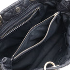 Dior Cannage Tote 2-Way Chain Shoulder Bag Leather Black Silver — view 6
