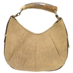 Saint Laurent Vintage Mombasa Leather Beige Shoulder Bag — view 2
