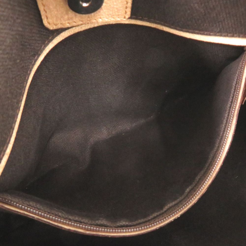 Saint Laurent Vintage Mombasa Leather Beige Shoulder Bag — view 7