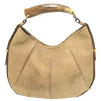 Saint Laurent Vintage Mombasa Leather Beige Shoulder Bag