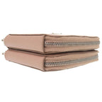 Prada Triangle Logo Saffiano Leather Pink Beige Mini Shoulder Bag — view 3