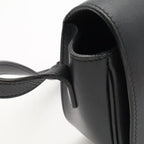 Celine Folco Cuir Triomphe Logo Shoulder Bag Pochette Crossbody Leather Black — view 5