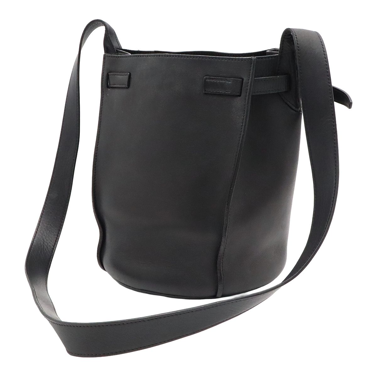 Celine Big Bucket Small Shoulder Bag Leather Black Silver — view 2