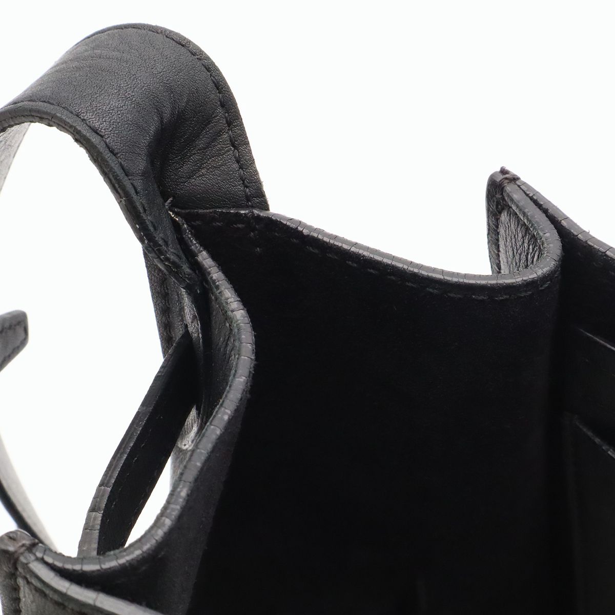 Celine Big Bucket Small Shoulder Bag Leather Black Silver — view 5