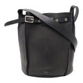 Celine Big Bucket Small Shoulder Bag Leather Black Silver