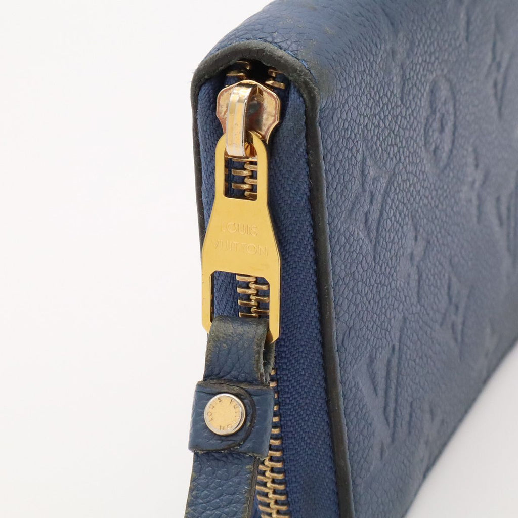 Louis Vuitton Monogram Empreinte Zippy Wallet Zip Around Denim Ankle Blue — view 4