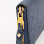 Louis Vuitton Monogram Empreinte Zippy Wallet Zip Around Denim Ankle Blue — view 4