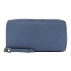 Louis Vuitton Monogram Empreinte Zippy Wallet Zip Around Denim Ankle Blue