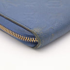 Louis Vuitton Monogram Empreinte Zippy Wallet Zip Around Denim Ankle Blue — view 3