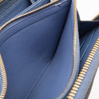 Louis Vuitton Monogram Empreinte Zippy Wallet Zip Around Denim Ankle Blue — view 7